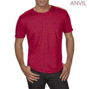 The Anvil Tri Blend Adult Combed Ring Spun Tee is a 159gm2 pre shrunk 50% polyester tee.  6 colours.  S - 3XL.  Great branded polyester/cotton tees.