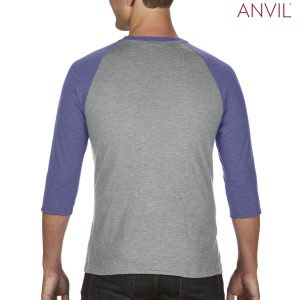 The Anvil Tri-Blend Adult 3/4 Sleeve Raglan Tee is a 159gsm 3/4 sleeve tee.  4 colour combinations.  XS - 2XL.  Great brandable raglan tees from Anvil.