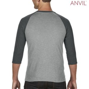 The Anvil Tri-Blend Adult 3/4 Sleeve Raglan Tee is a 159gsm 3/4 sleeve tee.  4 colour combinations.  XS - 2XL.  Great brandable raglan tees from Anvil.