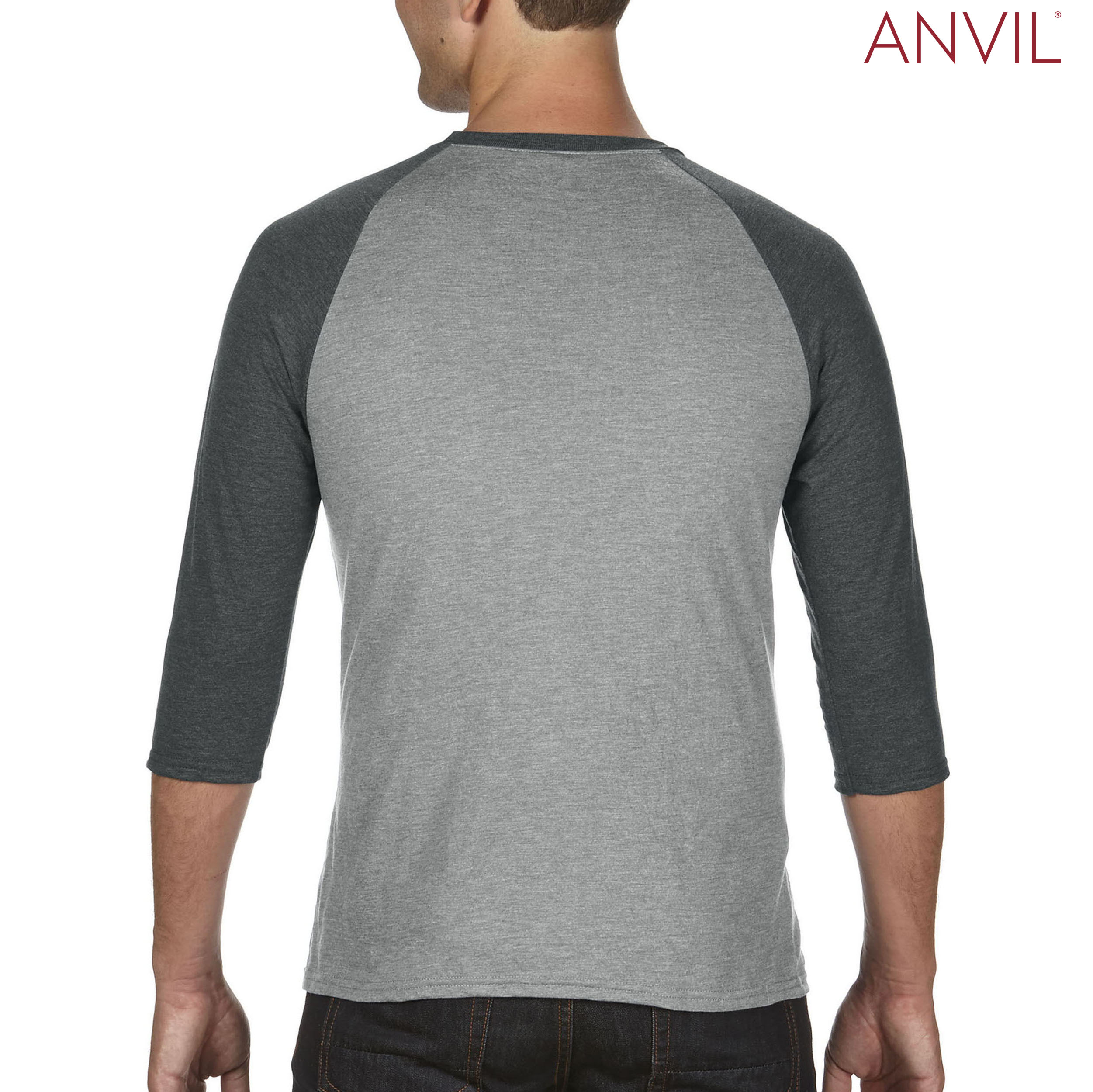 Anvil Tri-Blend Adult 3/4 Sleeve Raglan 