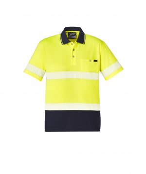 The Syzmik Unisex Hi Vis Segmented S/S polo is a 175gsm polyester hi vis polo shirt.  2 colour options.  Great branded hi vis polos & workwear from Syzmik.