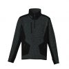 The Syzmik Streetworx Reinforced 1/4 Zip Hoodie is a knitted polyester hoodie with contrast softshell panels.  Up to 7XL.  5 colours.  Great knitted hoodies.