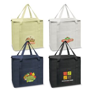 The Trends Collection Sierra Shopping Cooler is a classic supermarket style 19 litre cooler bag.  4 colours.  Great branded large cooler bags.