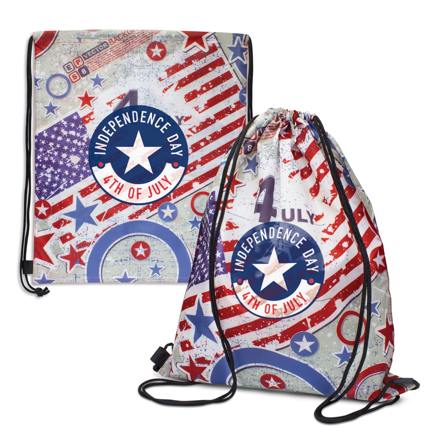 printed drawstring backpack