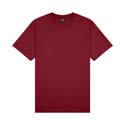 CLOKE-T101-Outline-Mens-Tee-Maroon-F