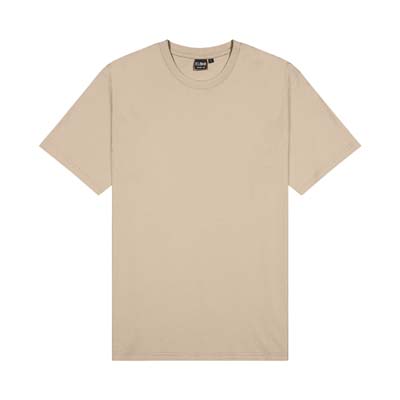 CLOKE-T101-Outline-Mens-Tee-Tan-F