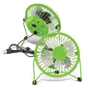 The Trends Collection Nexion Desk Fan is an affordable aluminium desk fan with adjustable airflow direction.  7 colours.  Great branded promo products.