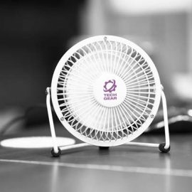 The Trends Collection Nexion Desk Fan is an affordable aluminium desk fan with adjustable airflow direction.  7 colours.  Great branded promo products.