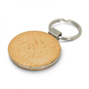 The TRENDS Echo Key Ring is a round natural beech wood key ring with metal trim. Laser engraves to natural etch. Available in round, rectangle or square.
