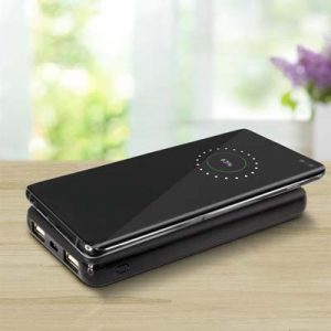 116645 TRENDS Odyssey Wireless Charging Power Bank The Trends Odyssey Wireless Charging Power Bank has a 5w wireless phone charger with 10000mAh of power storage. Logo branding available.
