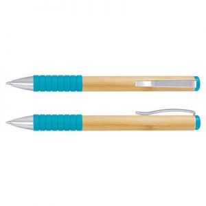 The TRENDS Bamboo Twist Pen is a twist action ballpoint pen with bamboo barrel.  Soft touch grip.  7 colours.  Great branded eco pens for your clients.