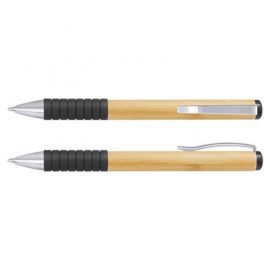The TRENDS Bamboo Twist Pen is a twist action ballpoint pen with bamboo barrel.  Soft touch grip.  7 colours.  Great branded eco pens for your clients.