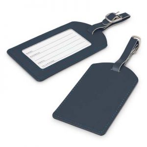 The TRENDS Aero Luggage Tag is a leather look PU luggage tag with matching stitching, address card and adjustable strap. 7 colours. Great branded travel promo products.