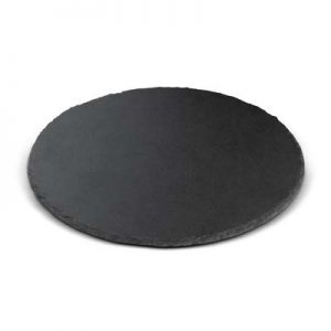 The Trends Collection Ashford Slate Cheese Board Set is a luxury round slate cheese board set.  Laser Engraved on slate.  Great branded cheese boards from Trends Collection.