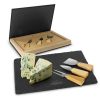 The Trends Collection Montrose Slate Cheese Board Set is a luxury round slate cheese board set.  Laser Engraved on slate.  Great branded cheese boards from Trends Collection.