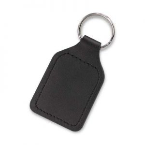 The TRENDS Prince Leather Key Ring is a square leather key ring. Matching stitching. Print or debossing of your logo.