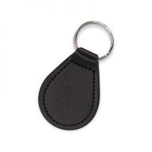 The TRENDS Prince Leather Key Ring is a circular leather key ring. Matching stitching. Print or debossing of your logo.