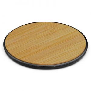The TRENDS Bamboo 5w Wireless Charger is a trendy wireless charger. Charges devices. Natural bamboo finish. Multiple branding options.