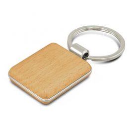 The TRENDS Echo Key Ring is a square natural beech wood key ring with metal trim.  Laser engraves to natural etch.  Available in round, rectangle or square.