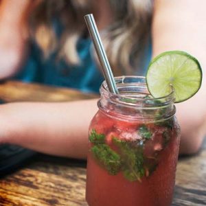 116799 TRENDS Telescopic Straw with Case The TRENDS Telescopic Straw with case is a reusable stainless steel straw with removable mouth piece, cleaning brush and case. Branding on the case.