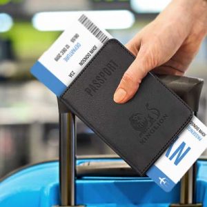 The Trends Collection Explorer Passport Wallet is a PU passport wallet.  Debossed or printed.  Black.  Great branded travel gifts from Trends Collection.