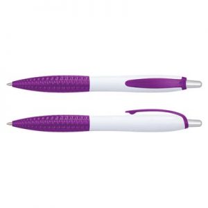 The Trends Collection Xena Pen is a retractable plastic ball pen has a contoured barrel with chrome push button. 11 colours. Great branded pens.
