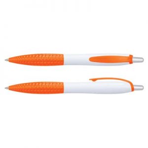 The Trends Collection Xena Pen is a retractable plastic ball pen has a contoured barrel with chrome push button. 11 colours. Great branded pens.