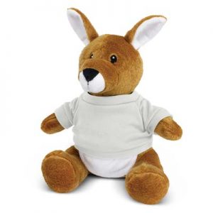 The Trends Collection Kangaroo Plush Toy is a soft kangaroo plush toy with a pouch and tee.  9 colours.  Great branded cuddly toys from Trends Collection.