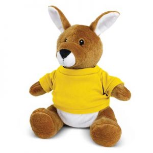 The Trends Collection Kangaroo Plush Toy is a soft kangaroo plush toy with a pouch and tee.  9 colours.  Great branded cuddly toys from Trends Collection.