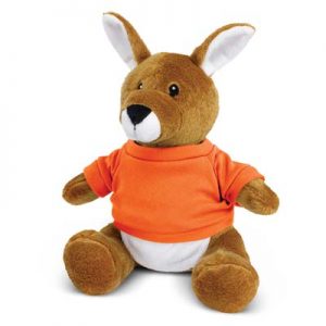 The Trends Collection Kangaroo Plush Toy is a soft kangaroo plush toy with a pouch and tee.  9 colours.  Great branded cuddly toys from Trends Collection.