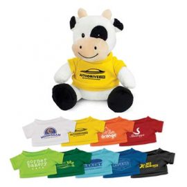 The Trends Collection Cow Plush Toy is a soft cow plush toy with tee available in 9 colours. Great brand awareness promo products from Trends Collection.