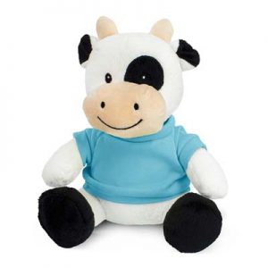 The Trends Collection Cow Plush Toy is a soft cow plush toy with tee available in 9 colours.  Great brand awareness promo products from Trends Collection.