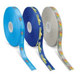 The Trends Collection Personalised Ribbon 25mm - Full Colour is a 25mm wide ribbon with full colour branding on one side.  Great branded full colour ribbons.