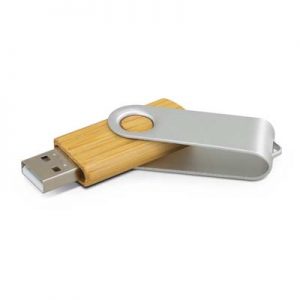 The Trends Collection Helix 4gb Bamboo Flash Drive is a classic flash drive with metal swivel and bamboo case. 13 colours. Great branded USB flash drives.