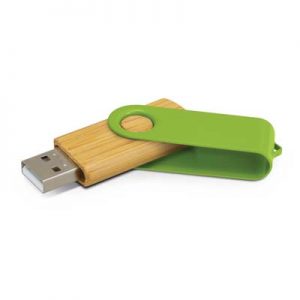 The Trends Collection Helix 4gb Bamboo Flash Drive is a classic flash drive with metal swivel and bamboo case. 13 colours. Great branded USB flash drives.