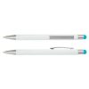 117120 Trends Collection Lancer Stylus Pen – White Barrel – Light Blue