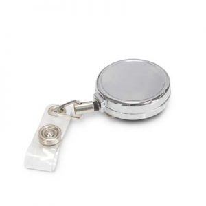 The Trends Collection Veon Retractable ID Holder is a stainless steel ID holder with steel spring.  Print or resin coat finish.  Great branded id holders.