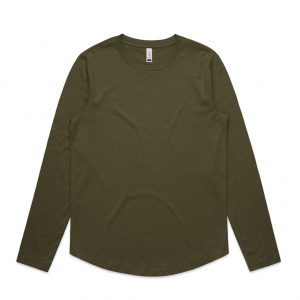 The AS Colour Curve Long Sleeve Tee is a regular fit, crew neck, lightweight long sleeve tee. 5 colours. Great branded long sleeve tees.