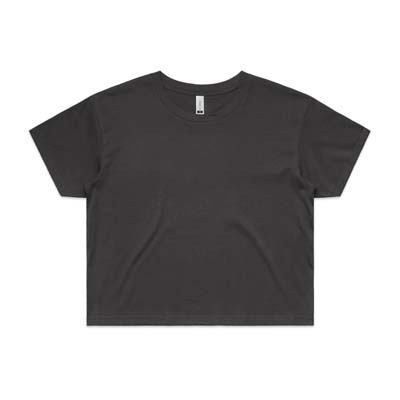 The AS Colour Womens Crop Tee is a relaxed fit. crew neck, mid weight tee. 17 colours. XS - XL. Great branded printed crop tees from AS Colour.