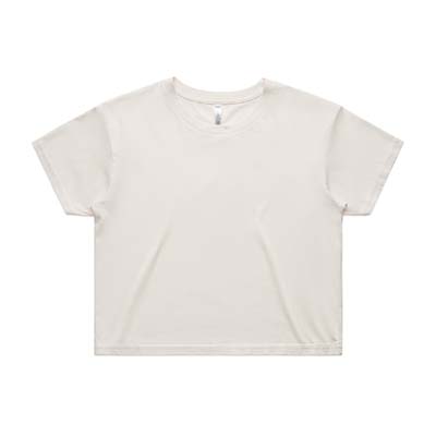 The AS Colour Womens Crop Tee is a relaxed fit. crew neck, mid weight tee. 17 colours. XS - XL. Great branded printed crop tees from AS Colour.