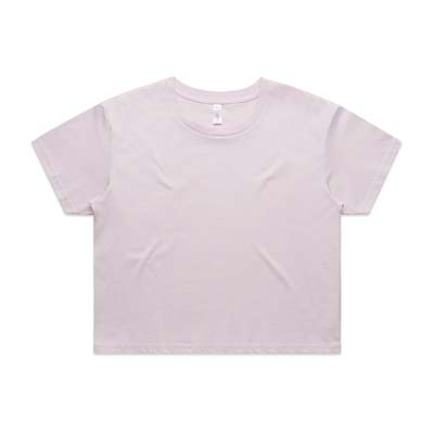 The AS Colour Womens Crop Tee is a relaxed fit. crew neck, mid weight tee. 17 colours. XS - XL. Great branded printed crop tees from AS Colour.