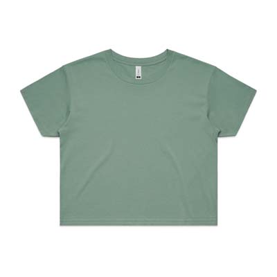 The AS Colour Womens Crop Tee is a relaxed fit. crew neck, mid weight tee. 17 colours. XS - XL. Great branded printed crop tees from AS Colour.