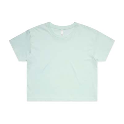 The AS Colour Womens Crop Tee is a relaxed fit. crew neck, mid weight tee. 17 colours. XS - XL. Great branded printed crop tees from AS Colour.