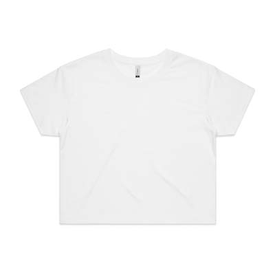 The AS Colour Womens Crop Tee is a relaxed fit. crew neck, mid weight tee. 17 colours. XS - XL. Great branded printed crop tees from AS Colour.