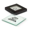 The Trends Venice Coaster Set of 2 are a set of 2 square glass coasters.  Black gift box with window.  3 branding options.  Great promo products from Trends Collection.