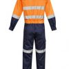 ZC804 Syzmik Mens Rugged Cooling Taped Overall – Orange/Navy