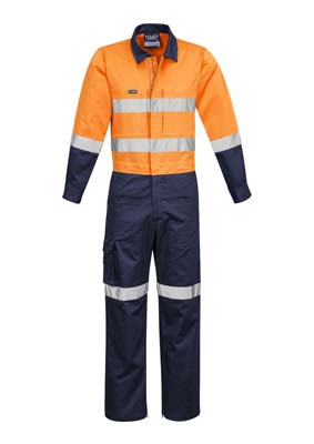 The Syzmik Mens Rugged Cooling Taped Overall is a 240gsm cotton ripstop overall with multiple pockets.  2 colours.  Great branded hi vis overalls.