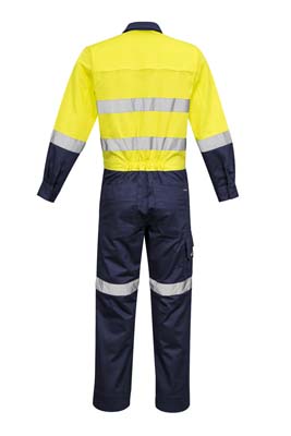 The Syzmik Mens Rugged Cooling Taped Overall is a 240gsm cotton ripstop overall with multiple pockets.  2 colours.  Great branded hi vis overalls.