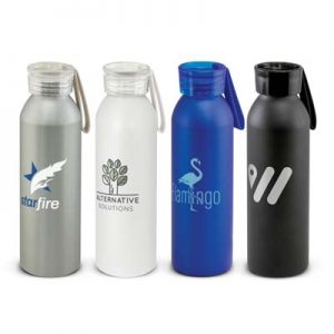 The TRENDS Hydro Bottle is a lightweight, 600ml aluminium drink bottle with metallic finish,  4 colours.  Great branded metal drink bottles.