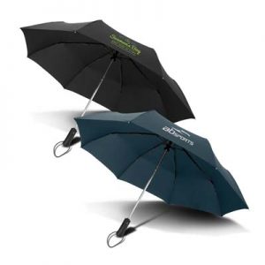 The TRENDS Prague Compact Umbrella is a compact 53cm. 3 stage folding umbrella. Auto open. 2 colours. Great branded umbrellas for your clients.